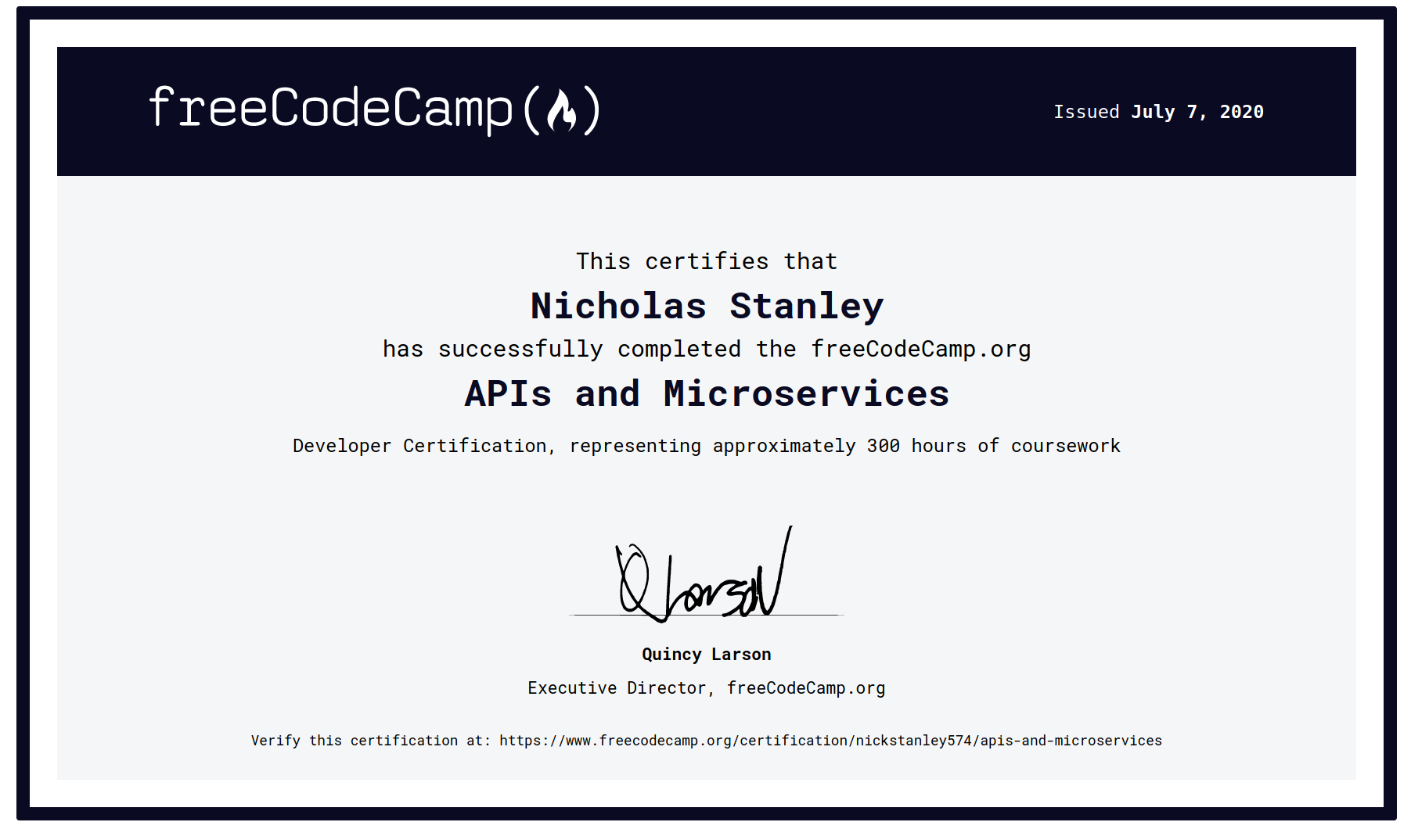 JavaScript Algorithms and DataStructures Certification